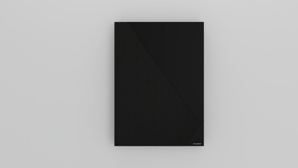 A rectangular, black external hard drive with a diagonal split design and small Seagate logo in the corner sits on a light gray background—offering a sleek look reminiscent of the Cardinal Dartboard.