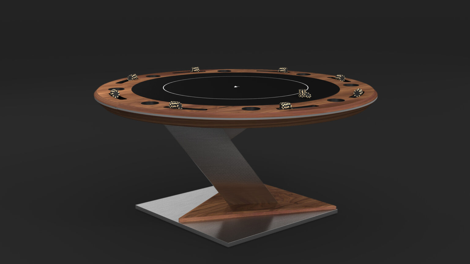 Mitchell Round Poker Table