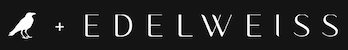 A white silhouette of a bird and a plus sign appear next to the words EDELWEISS PIANOS in uppercase white letters on a dark background.